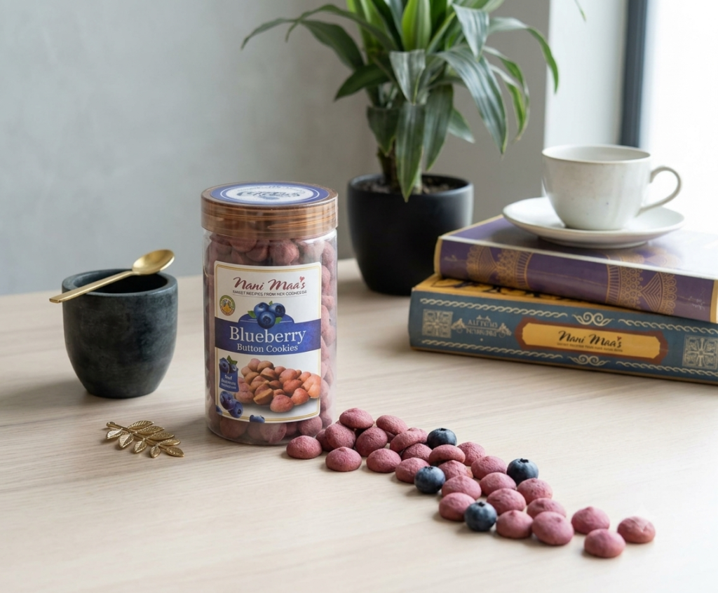 Blueberry Button Cookies