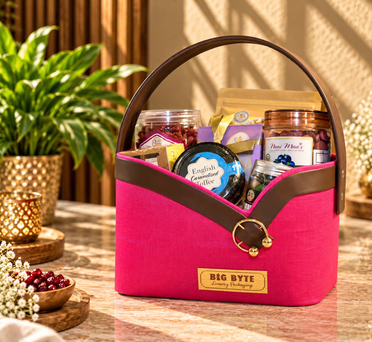 The Luxe Fuchsia Gourmet Hamper - Image 3