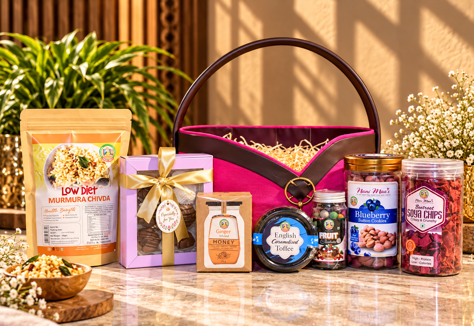 The Luxe Fuchsia Gourmet Hamper - Image 2