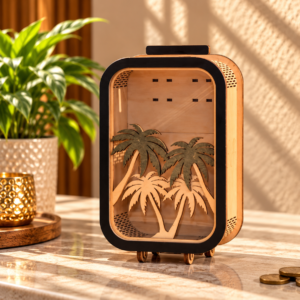 The Little Treasures Wooden Piggy Bank